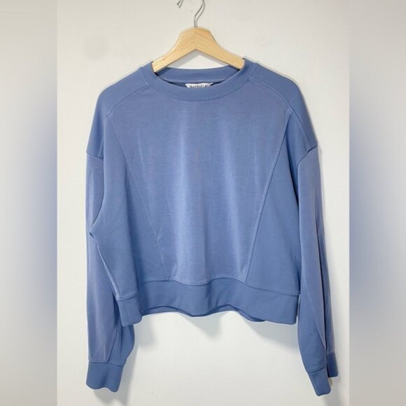 Athleta Oversized Light Blue Hoodie Modal Blend Stretch — Size M - Picture 4 of 9